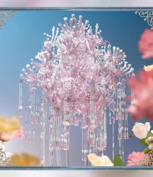 "Pink Dainty Twenty-Two Phoenixes Crown"